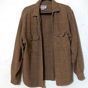 Vintage Y2K 90s No Fear jacket shacket flannel plaid skateboarder grunge Large